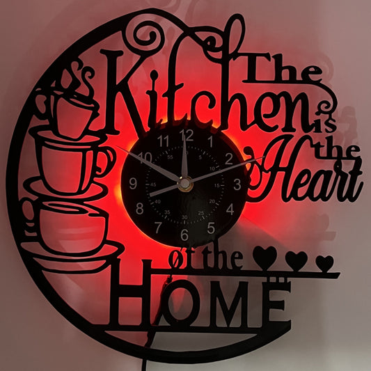 Cozy Kitchen Wall Clock | Decorative Laser Cut Design