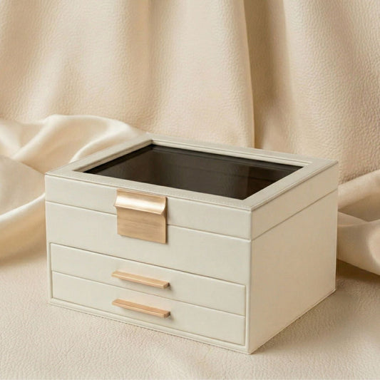 Elegant Jewelry Box Organizer for Women with 19 Compartments | Stylish Jewelry Storage Solution for Rings, Earrings, and More 1