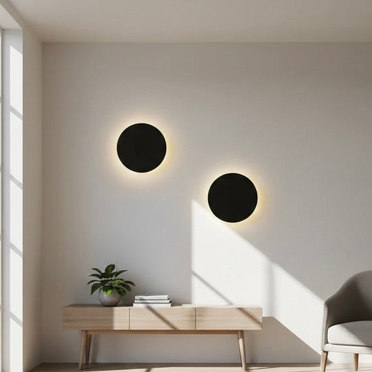 GlowSphere round LED wall light with modern minimalist design
