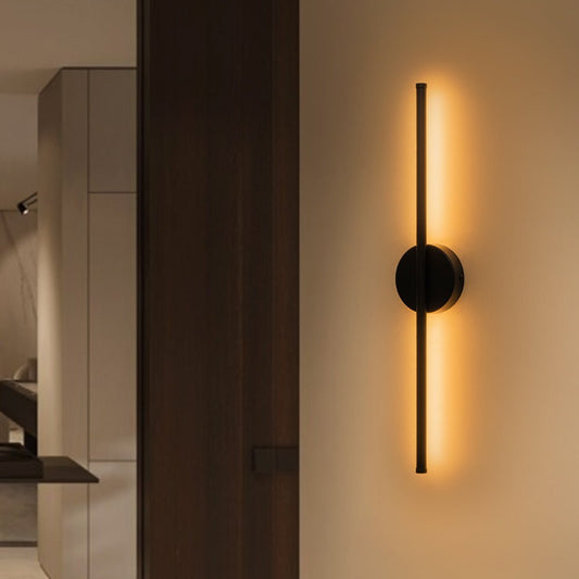 Luminara | Modern Elegant LED Wall Light Fixture in Brass and Black 0