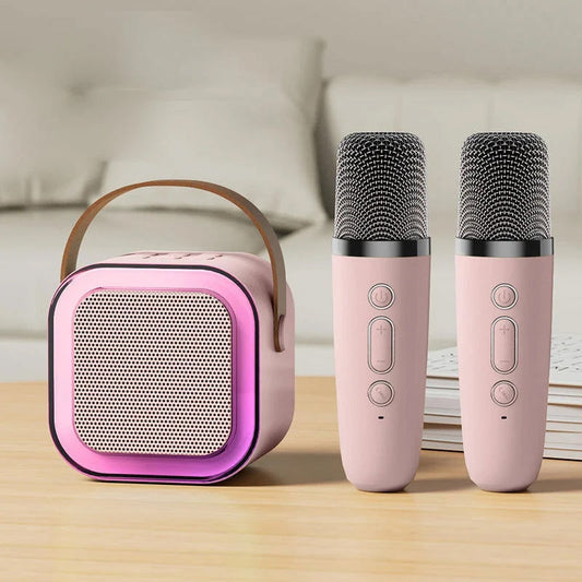 Melody Mates | Mini Karaoke Speaker Set with Dual Wireless Mics | Clear 3D Sound for Family Fun 1