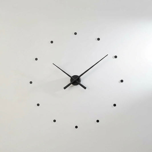Modern Wall Clock | Minimalist Black Design with Silent Quartz Movement | Elegant Timepiece for Contemporary Spaces