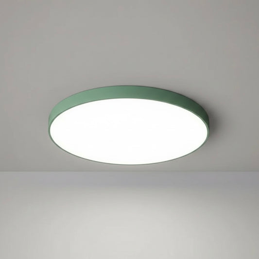 Round flush mount LED ceiling light suitable for bedrooms and studies