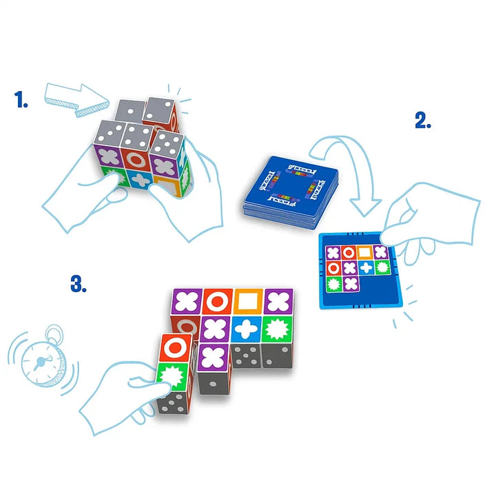 Games Puzzle | Pattern Matching Cubes With Challenge Cards