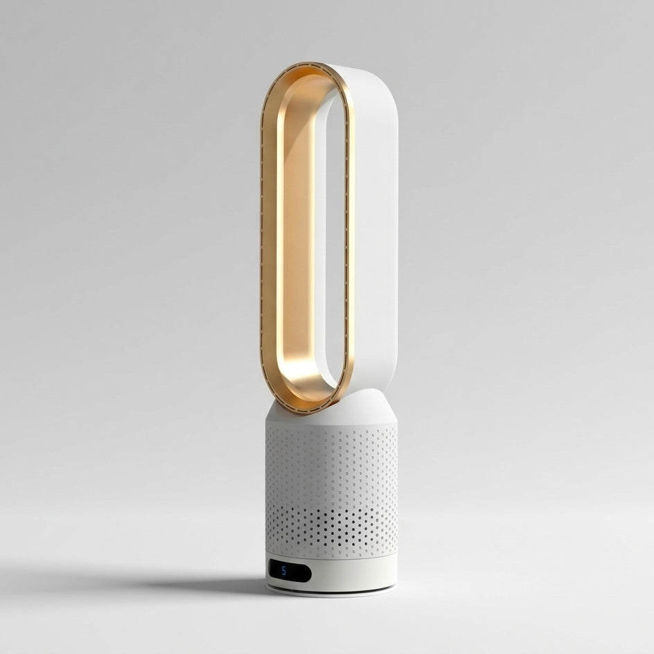 BreezeAir | 3-in-1 Bladeless Air Cooler, Purifier & Fan | 8 Speeds | 90° Oscillation