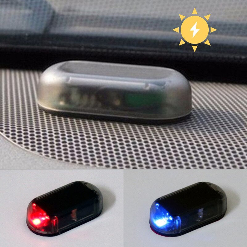 Solar Alarm Light LED Car Anti-Theft Deterrent Adhesive with 5-Second Flash 1