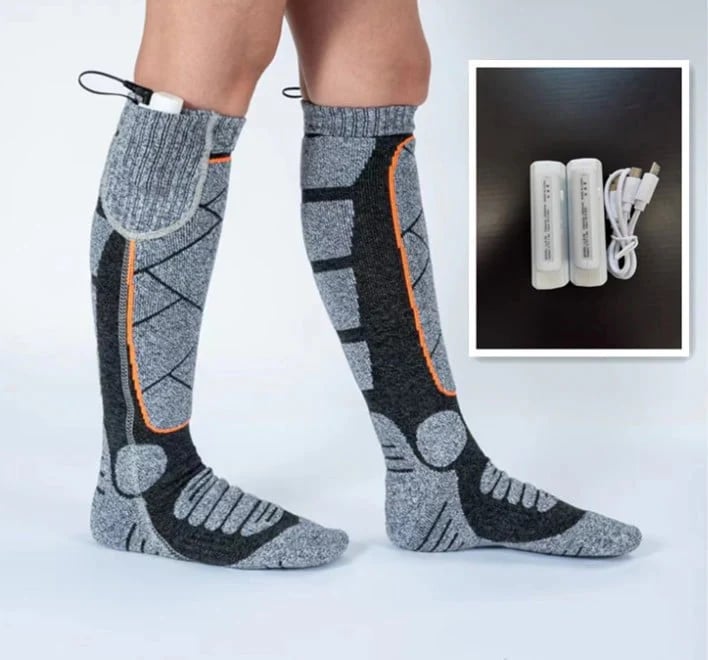 Rechargeable Foot Warmers Carbon Fibre Womens with 4-5 Hour Battery 6