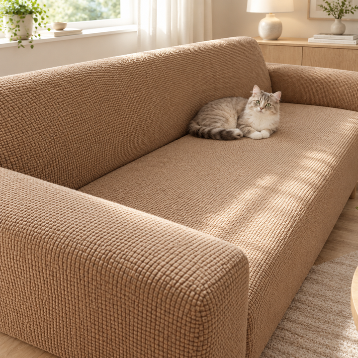 Stretch Sofa Cover Universal Fit Elastic Hem with Non-Slip Foam Strips 10