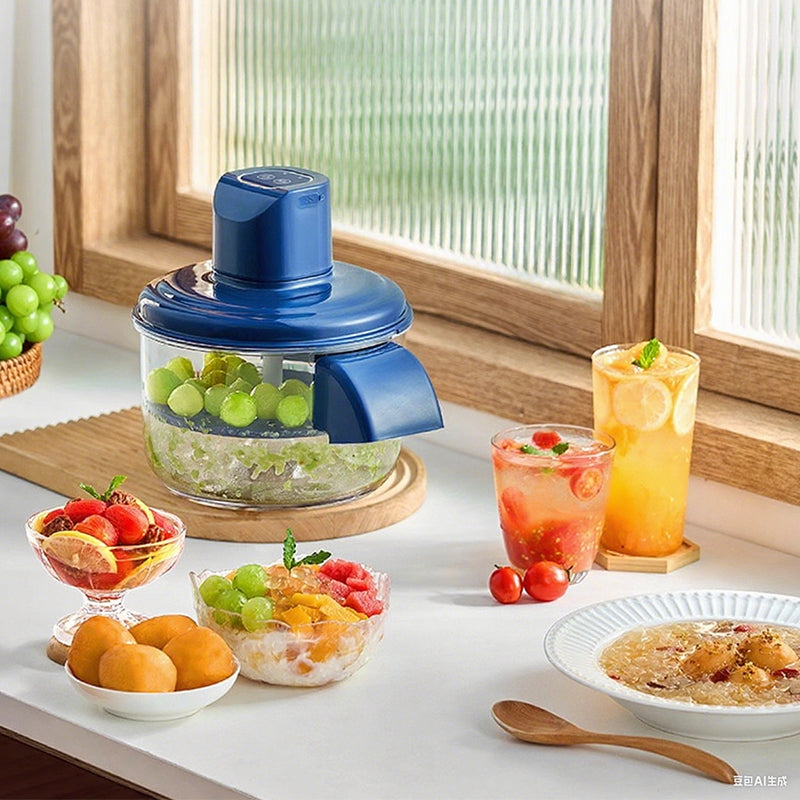 5-Blade Electric Food Chopper USB Rechargeable Transparent Bowl 2