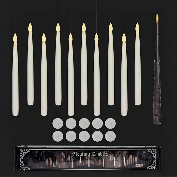 Floating LED Candle Set | Wand Remote Control, Flameless Design | Safe Mess-Free Ambient Lighting for Parties &amp; Décor 15