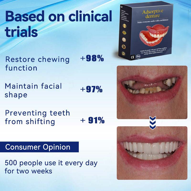 Adhesive-Free Dentures for Ages 20 to 50+ | Bionic Root Adsorption Technology | 12-Hour Secure Hold, No Glue Needed 8