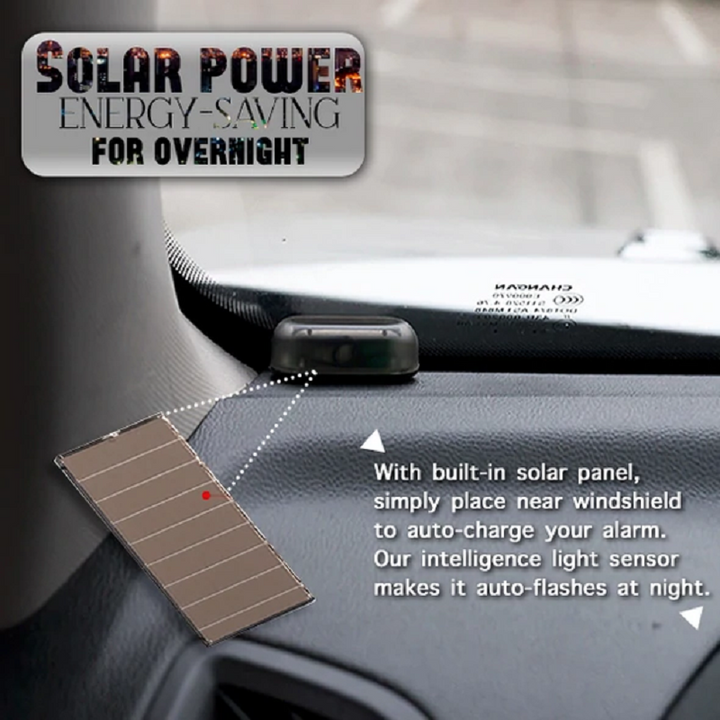 Solar Alarm Light LED Car Anti-Theft Deterrent Adhesive with 5-Second Flash 3