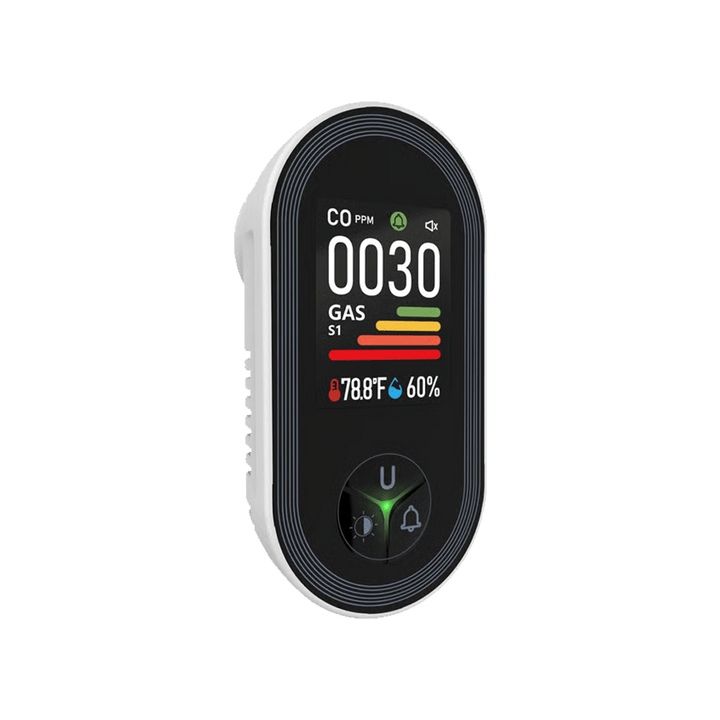 Carbon Monoxide Alarm with Temperature &amp; Humidity Monitor | Combustible Gas Detection | Plug-In, No Batteries Needed 7