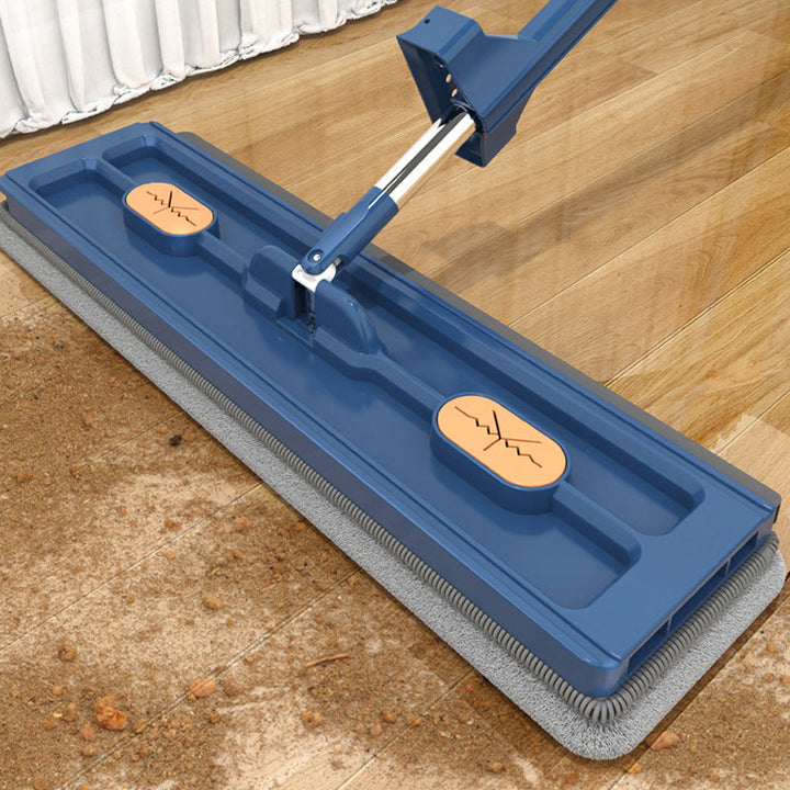 Hands-Free Mop Microfiber, 54-Inch Handle | Blue or White, 2/4/6 Pads | Self-Wringing, No Hands in Dirty Water 10