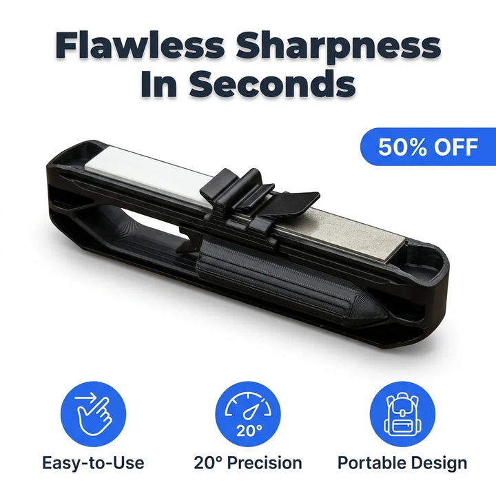 Knife Sharpener Diamond and Ceramic 20.3 cm | Guided 20-Degree Angle System | Restores Blades to a Sharp Edge in Seconds 1
