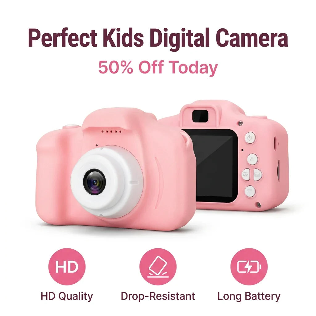Vintage-Style Digital Camera | Grainy Film-Effect Photos | Reusable Pocket-Sized Alternative to Disposable Cameras 1