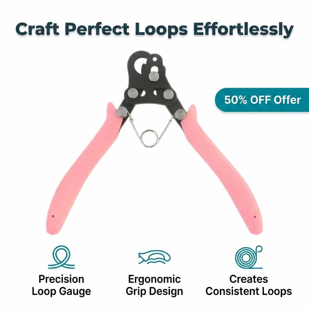 Jewellery Loop Pliers Stainless Steel | Ergonomic Non-Slip Handles | Uniform Loops for Wire-Wrapped Jewellery Making 1