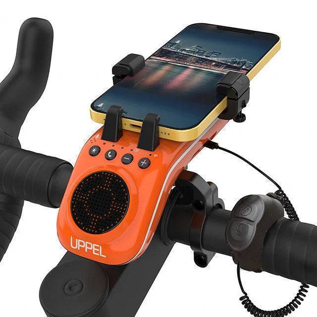 10-in-1 Bike Light with Bluetooth Speaker | 5000mAh Power Bank, Phone Mount &amp; Bell | Front Light for Safe Night Riding