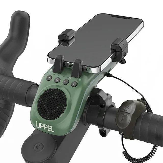 10-in-1 Bike Light with Bluetooth Speaker | 5000mAh Power Bank, Phone Mount &amp; Bell | Front Light for Safe Night Riding
