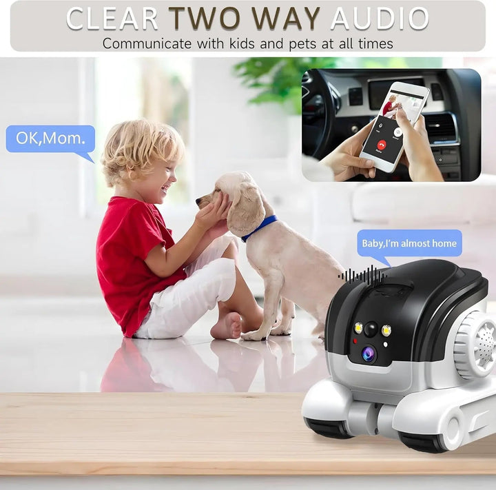 1080P Pet Camera | Two-Way Audio | Colour Night Vision 32ft | Motion Alerts | 32GB SD Card Included