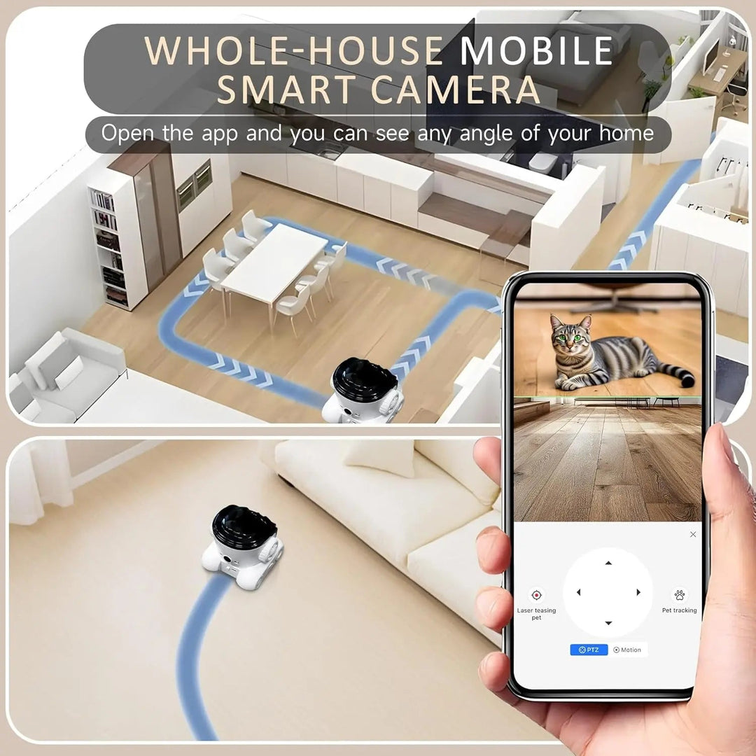 1080P Pet Camera | Two-Way Audio | Colour Night Vision 32ft | Motion Alerts | 32GB SD Card Included