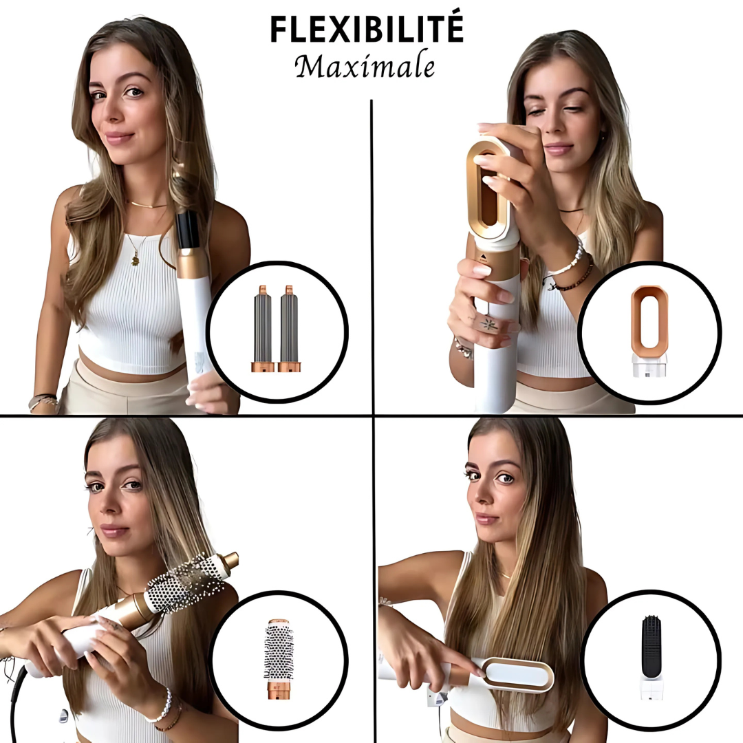 5-in-1 Hot Air Styling Brush | 5 Interchangeable Attachments | Dries, Smooths, Curls &amp; Adds Volume to All Hair Types 6