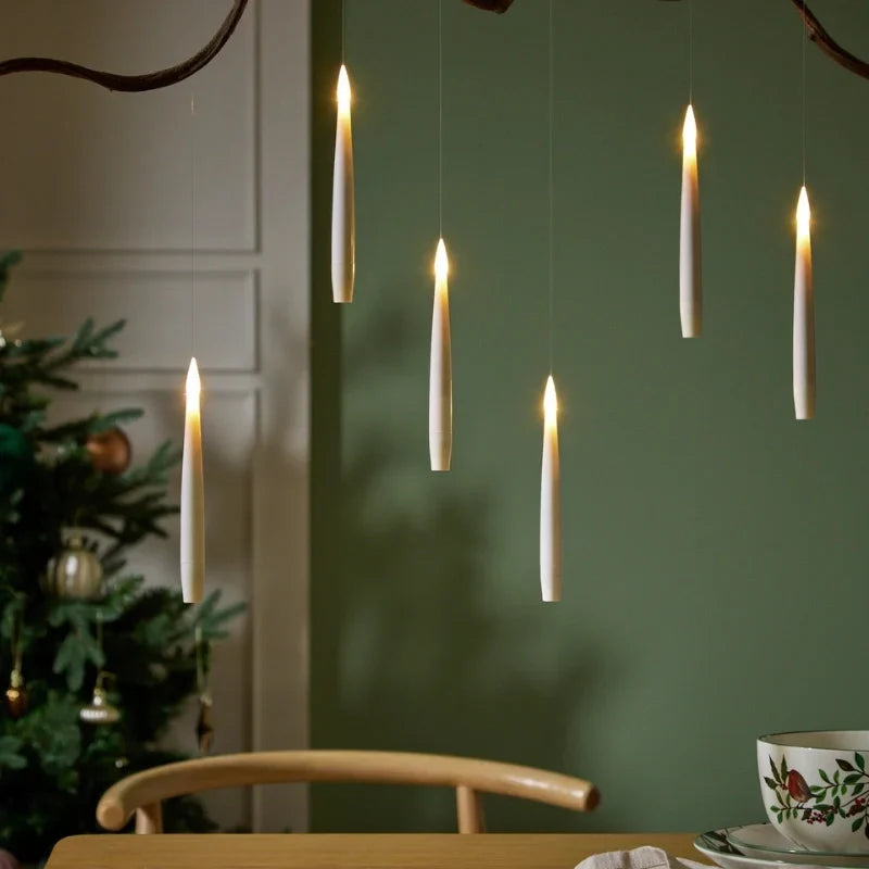 Floating LED Candle Set | Wand Remote Control, Flameless Design | Safe Mess-Free Ambient Lighting for Parties &amp; Décor 8