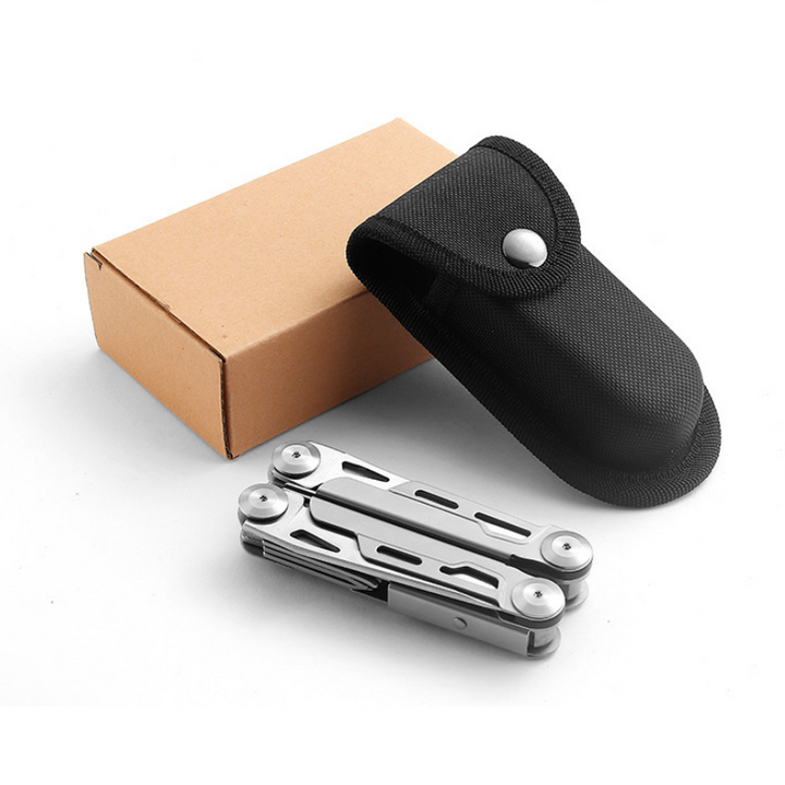 12-in-1 Folding Multitool with Pliers | Stainless Steel EDC