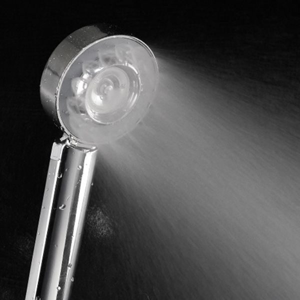 Round Handheld Shower Head Self-Cleaning Adjustable Flow 10