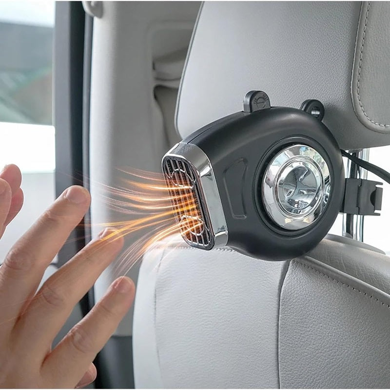 12V Car Heater | 360° Rotating Bracket, Dual Heat &amp; Cool Modes | Fast Windscreen Defrost, Defog &amp; Demist for Winter Driving