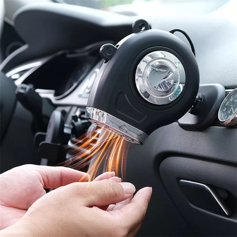 12V Car Heater | 360° Rotating Bracket, Dual Heat &amp; Cool Modes | Fast Windscreen Defrost, Defog &amp; Demist for Winter Driving