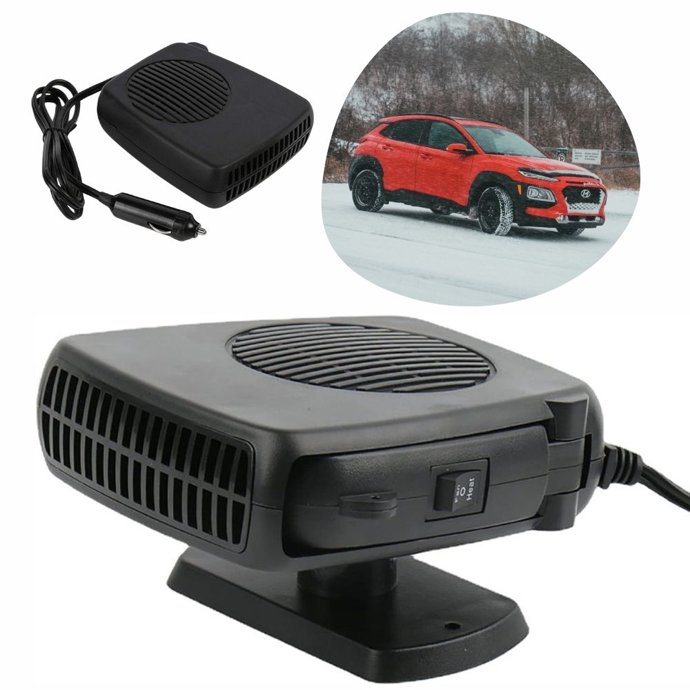 12V Car Heater Fan | 150W/300W Ceramic Heating Element | Fast Windscreen Defrost, Demisting & Warm Air Blower for Cars