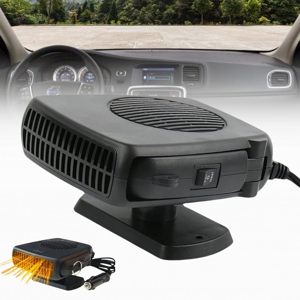 12V Car Heater Fan | 150W/300W Ceramic Heating Element | Fast Windscreen Defrost, Demisting & Warm Air Blower for Cars
