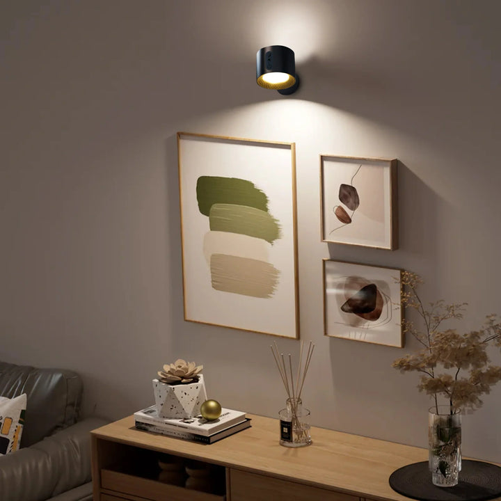 Rechargeable Wireless Wall Light | 3 Brightness Levels, 360° Rotation | Remote Control Included, No Drilling Needed 9