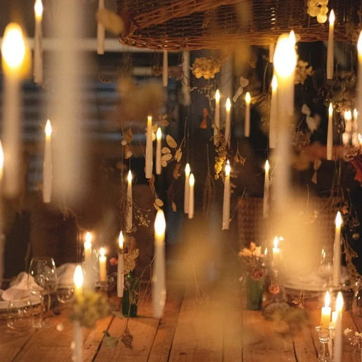 Floating LED Candle Set | Wand Remote Control, Flameless Design | Safe Mess-Free Ambient Lighting for Parties &amp; Décor 14