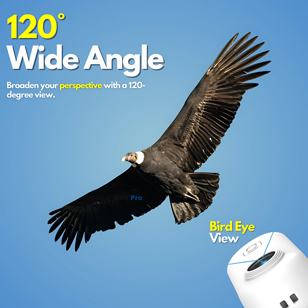 Mini Wireless Camera 2K | 360° View, Electronic Stabilisation &amp; Slow Motion | Magnetic Clip, Long Battery Life 12