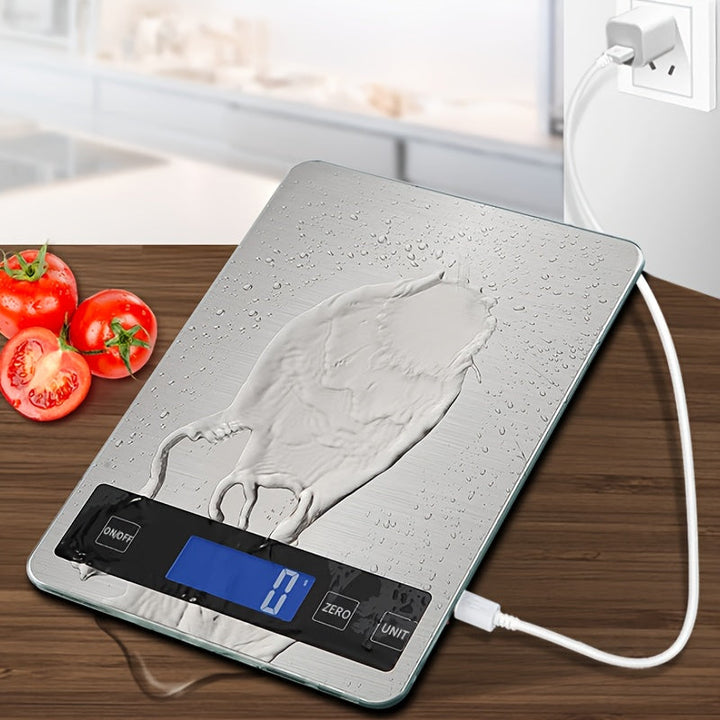 15kg Digital Kitchen Scale | USB Rechargeable Precision Food Weighing Scale 2