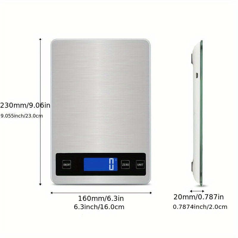 15kg Digital Kitchen Scale | USB Rechargeable Precision Food Weighing Scale 4