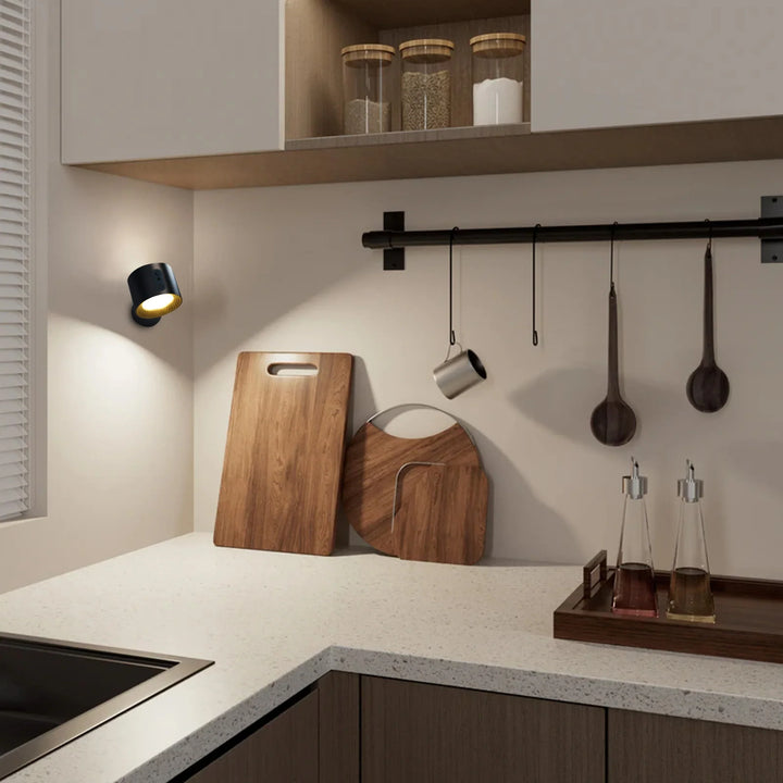 Rechargeable Wireless Wall Light | 3 Brightness Levels, 360° Rotation | Remote Control Included, No Drilling Needed 12
