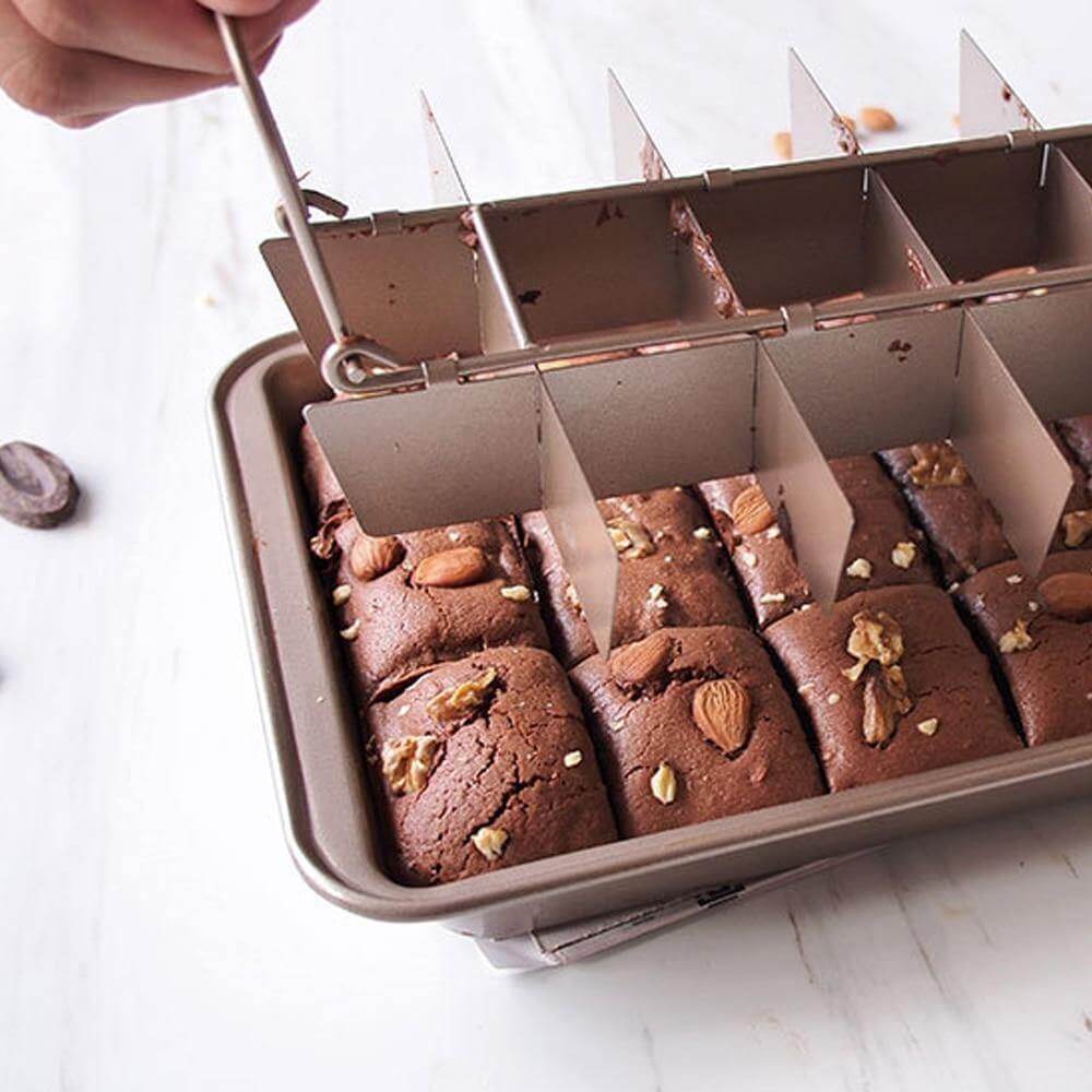 18 Cavity Non-Stick Baking Pan Carbon Steel | Square Cavity Design for Brownies, Cupcakes & Bread | Easy Release, Oven Safe