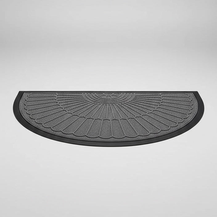 Half-Round Door Mat with Non-Slip Rubber Backing