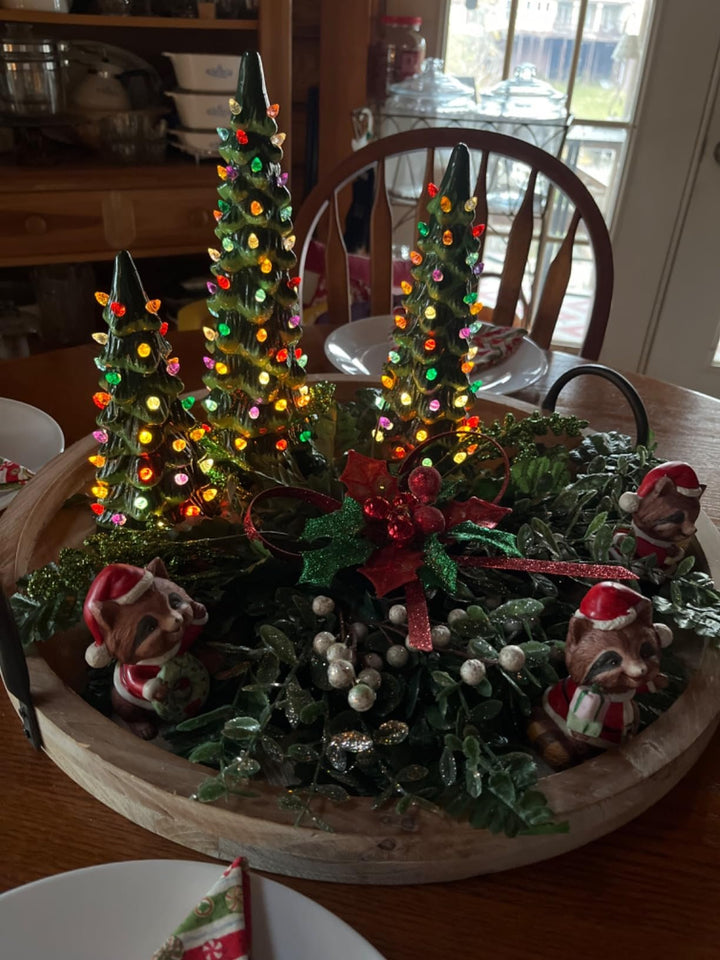 LED Christmas Tree Decoration Hand-Painted Tabletop with Glossy Finish 4