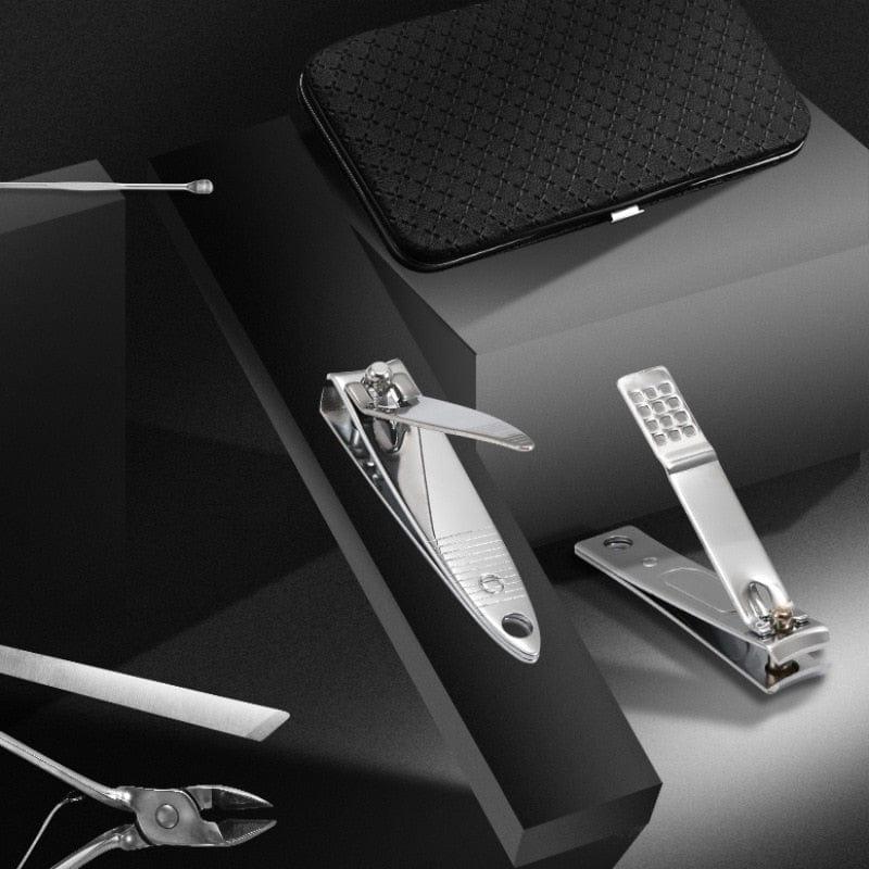 19 in 1 Manicure Set Stainless Steel | Nail Clipper Kit with Cuticle Nippers &amp; Scissors | Portable PU Leather Travel Case