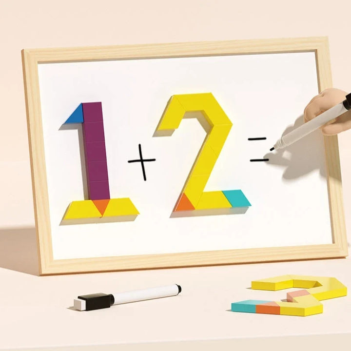 Magnetic Building Blocks Set Wooden Tiles Storage Case 3