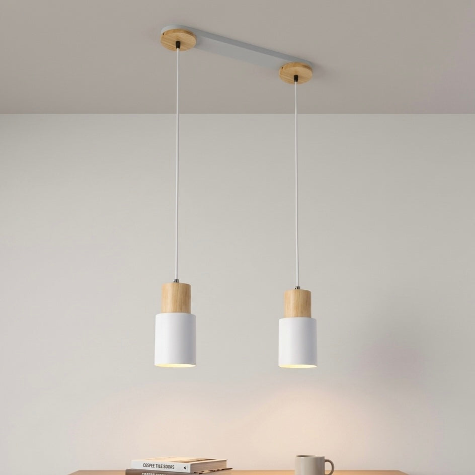 Nordelle | Nordic LED Pendant Light | Wood & Iron