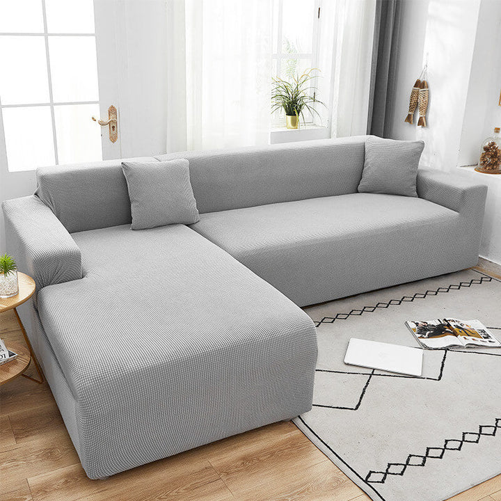 Stretch Sofa Cover Universal Fit Elastic Hem with Non-Slip Foam Strips 7