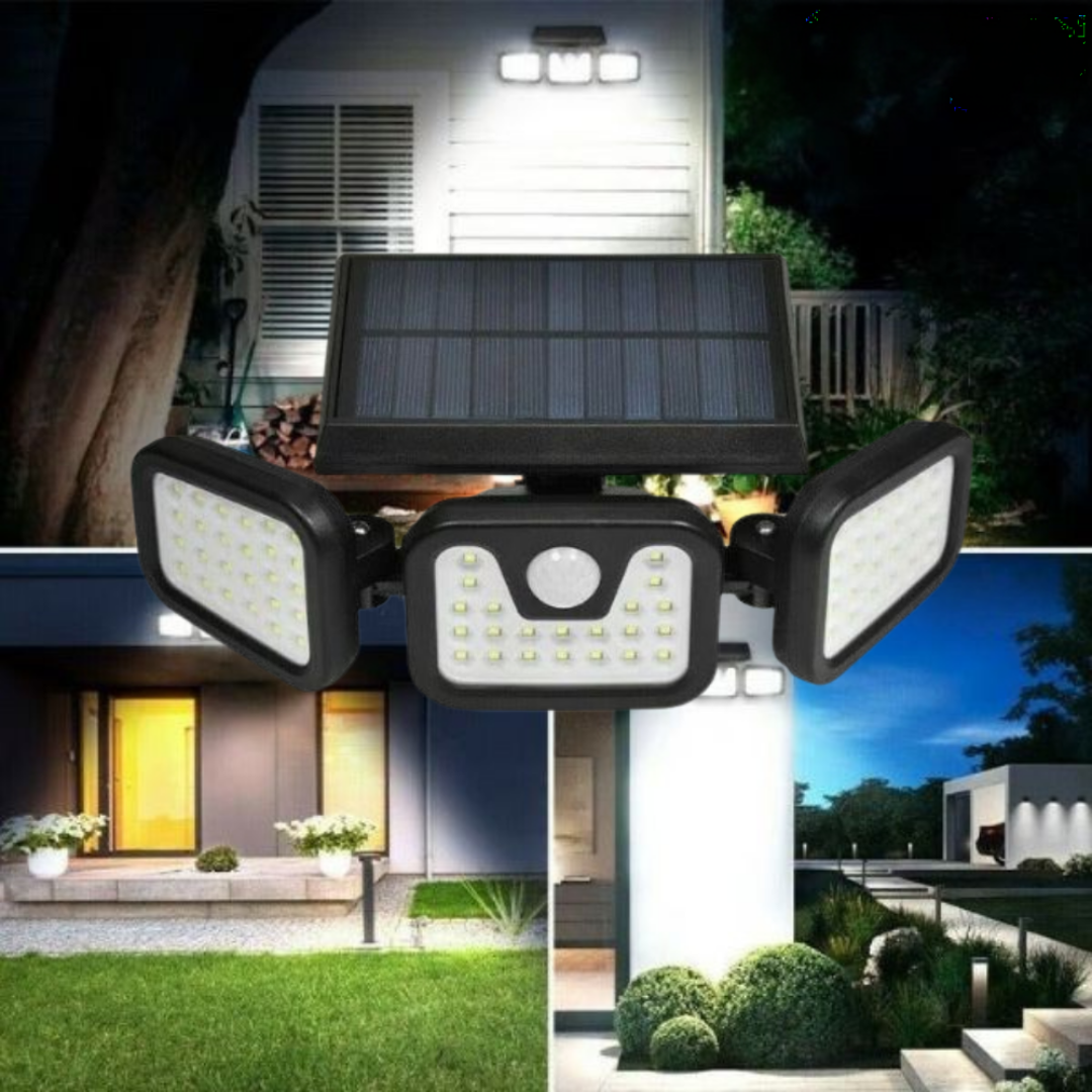 Solar Motion Sensor Wall Light | Wide-Angle LED Beam, Automatic Night Activation | Weatherproof, No Wiring Needed 1