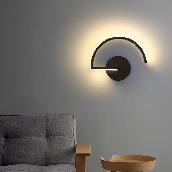 LED Wall Light Arc Design | Aluminium Hardwired Fixture | Soft Halo Glow for Bedrooms, Hallways &amp; Living Rooms 10