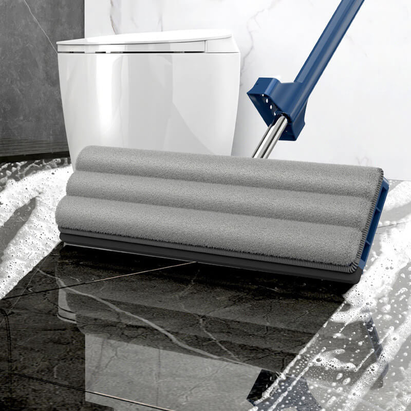 Hands-Free Mop Microfiber, 54-Inch Handle | Blue or White, 2/4/6 Pads | Self-Wringing, No Hands in Dirty Water 7