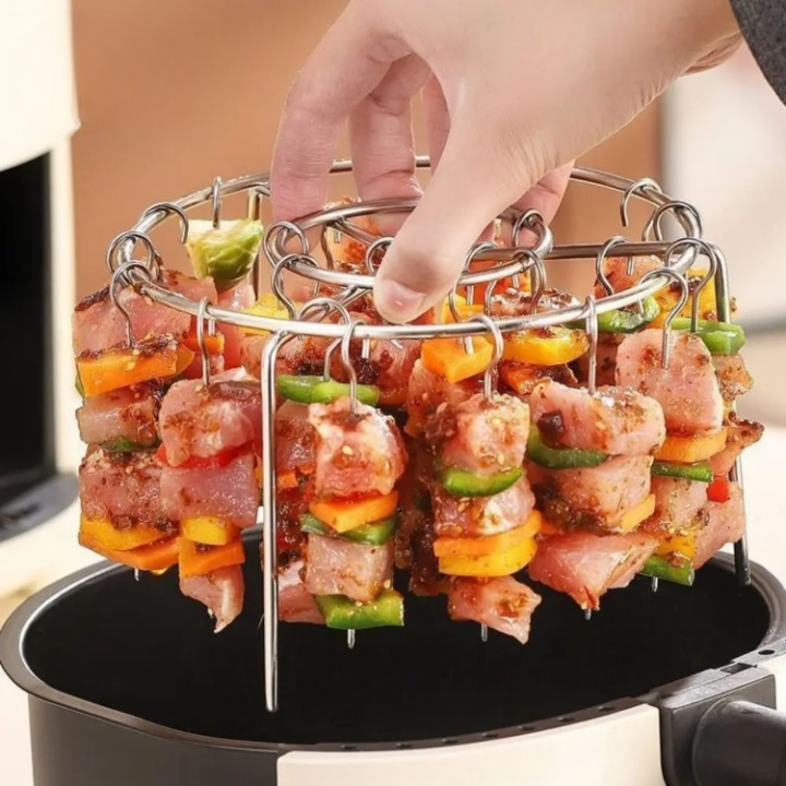 Spießaufsatz für Heißluftfritteusen – Indoor-Grillen Leicht Gemacht - Zorenza